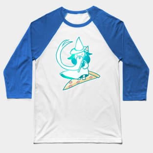 Surfing Pizza Wizard Baseball T-Shirt